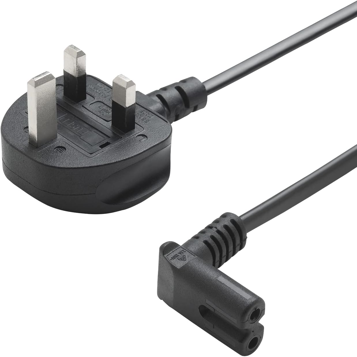 Long Lasting Durable UK Fused 2 Pin Power Cable with UK Plug Connector 1.5 Metres | Electric Cord fused Power Cable 2Pin Cable 1.5 Metres 250V 2.5A Power Cord UK Power Cable for TV Printers Radio