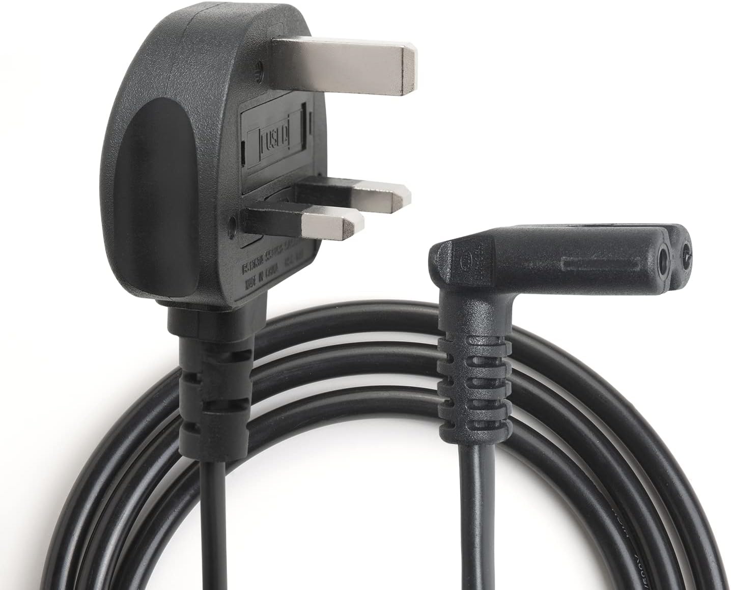 Long Lasting Durable UK Fused 2 Pin Power Cable with UK Plug Connector 1.5 Metres | Electric Cord fused Power Cable 2Pin Cable 1.5 Metres 250V 2.5A Power Cord UK Power Cable for TV Printers Radio