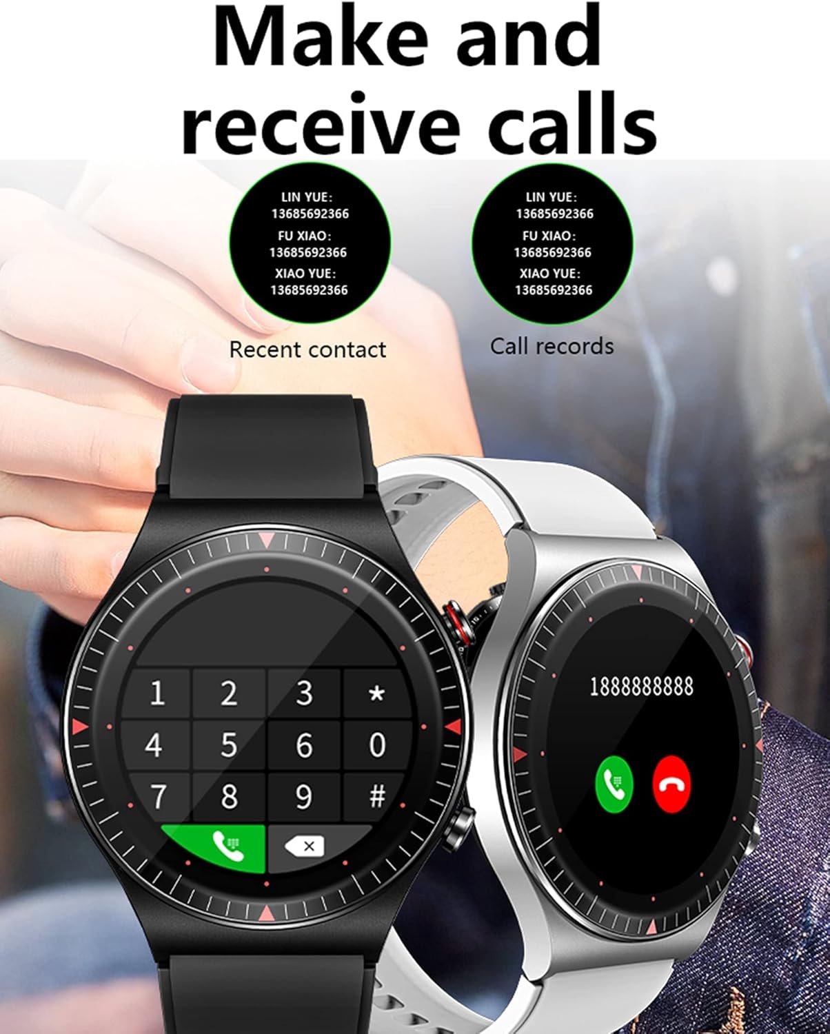 2025 Smart Watch Bluetooth Call Wristwatch ECG+ Earbuds + Three 3 Straps  Fitness monitor Heart Rate Blood Pressure Monitor Tracker Sports Smartwatch Men/Women IP67 Waterproof Smartwatch