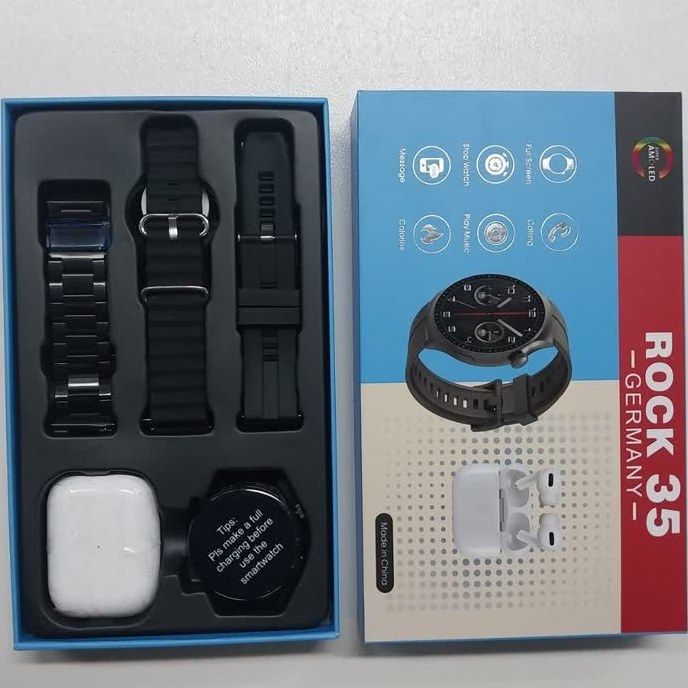 2025 Smart Watch Bluetooth Call Wristwatch ECG+ Earbuds + Three 3 Straps  Fitness monitor Heart Rate Blood Pressure Monitor Tracker Sports Smartwatch Men/Women IP67 Waterproof Smartwatch