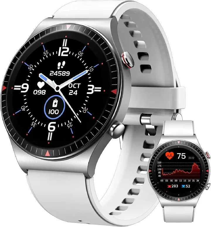 German original Smart Watch Bluetooth Call Wristwatch ECG+ Earbuds + Three 3 Straps  Fitness monitor Heart Rate Blood Pressure Monitor Tracker Sports Smartwatch Men/Women IP67 Waterproof Smartwatch