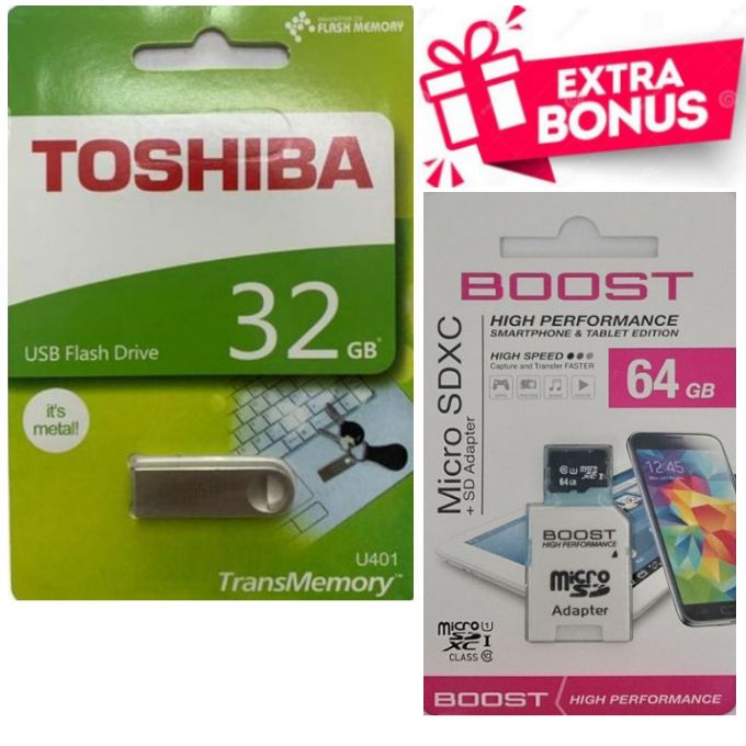 Toshiba 32GB FLASK // HIGH SPEED 32GB USB Flash Disk 32 GB Flash Drive + 64 GB MEMORY CARD