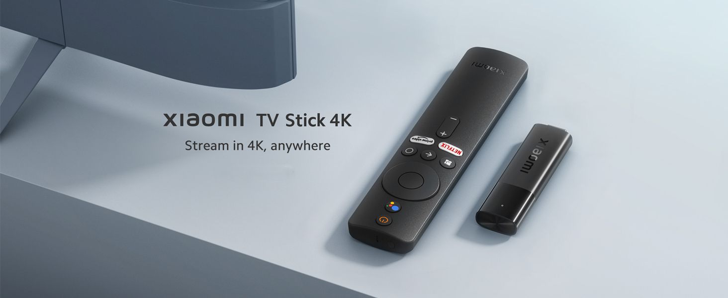 Xiaomi Mi TV Stick 4K Ultra HD Streaming Device, Android TV 11 with Google Assistant Voice Remote Control Streaming Media Player, Chromecast Built-in, 2GB 8GB HDR/AV1/2.4G/5G WiFi/BT 5.2,Latest