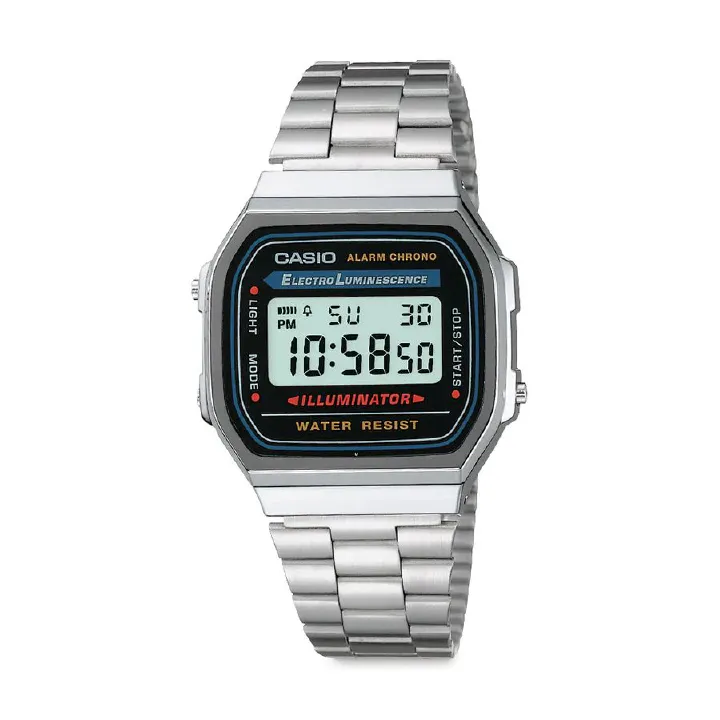 Silver Casio F91W Series | Digital Watch | LED Light | 1/100 SEC Stopwatch | Regular Time Keeping (HR, Min, SEC, PM, Date, Day) | Daily Alarm | Lightweight | 7 Year Battery