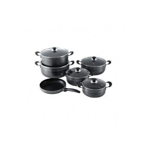 TC 14pcs Nonstick Cookware Set Cooking Pots Aluminium Sufuria set with glass lids (20/22/24/28/30 cm Pots +26 cm frying pan)