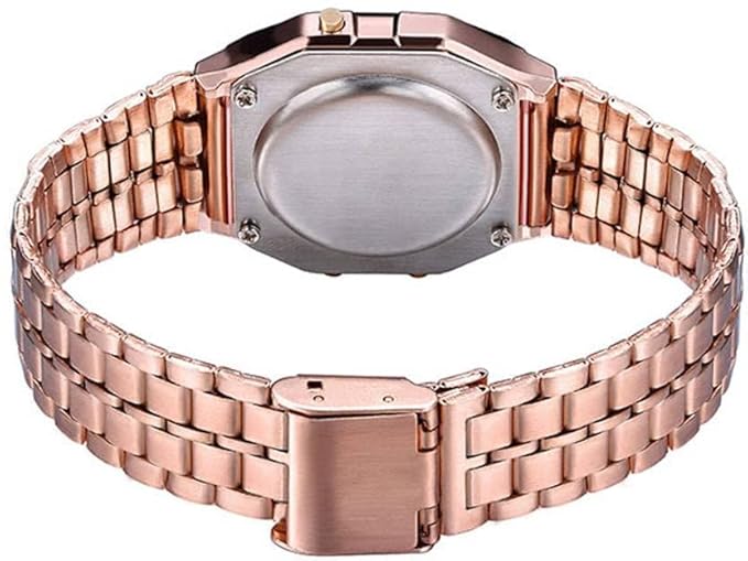 Rose Gold Casio Vintage Design Watch | Digital Watch | LED Light | 1/100 SEC Stopwatch | Regular Time Keeping (HR, Min, SEC, PM, Date, Day) | Daily Alarm | Lightweight | 7 Year Battery