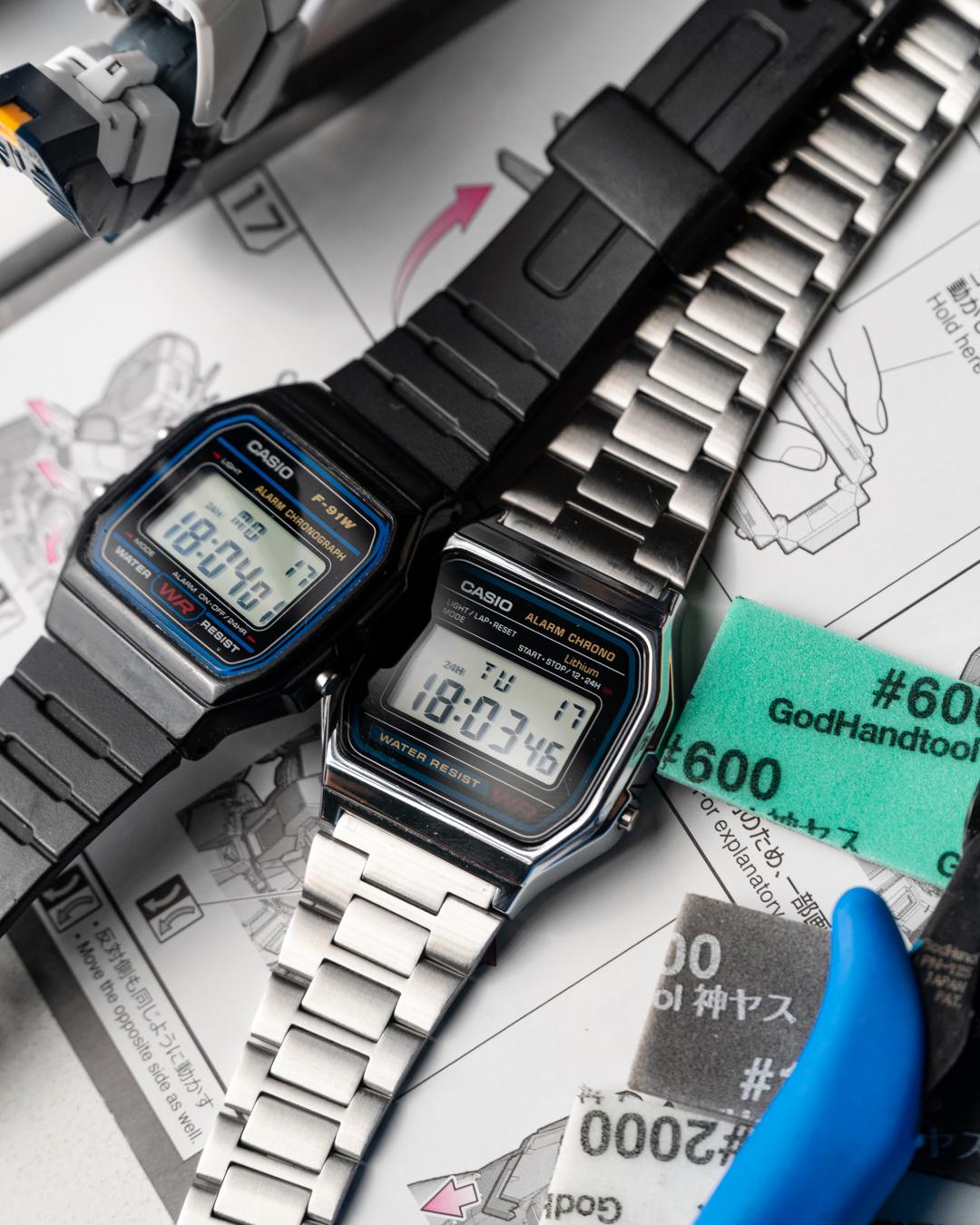 2 Casio Watches | Digital Watch | LED Light | 1/100 SEC Stopwatch | Regular Time Keeping (HR, Min, SEC, PM, Date, Day) | Daily Alarm | Lightweight | 7 Year Battery