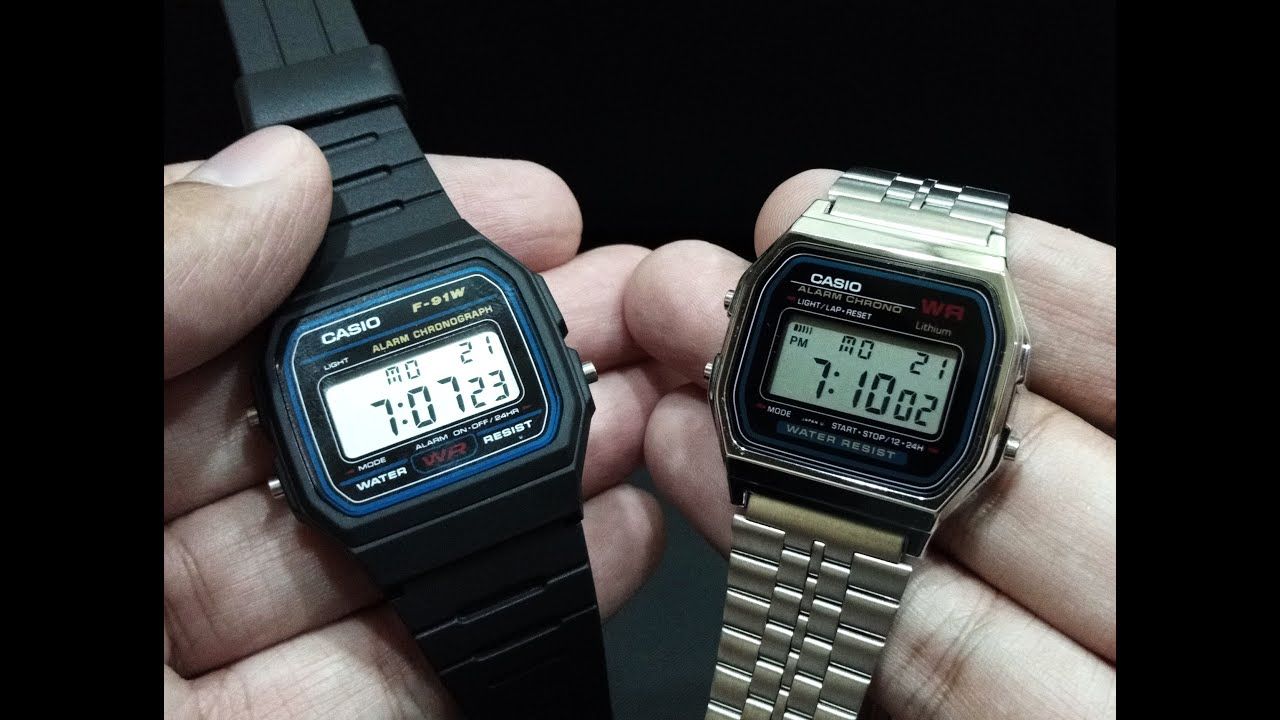 2 Casio Watches | Digital Watch | LED Light | 1/100 SEC Stopwatch | Regular Time Keeping (HR, Min, SEC, PM, Date, Day) | Daily Alarm | Lightweight | 7 Year Battery