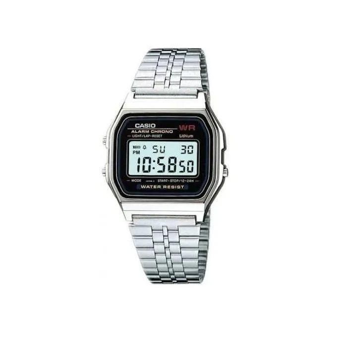 Silver Casio Vintage Design Watch | Digital Watch | LED Light | 1/100 SEC Stopwatch | Regular Time Keeping (HR, Min, SEC, PM, Date, Day) | Daily Alarm | Lightweight | 7 Year Battery