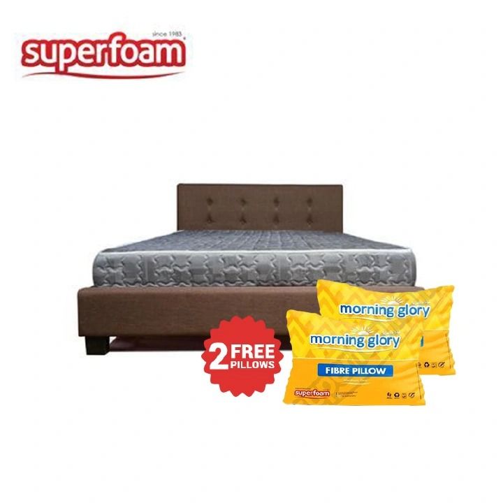 🎁 FREE 2 PILLOWS + Superfoam Morning Glory 10-Inch Quilted Medium Duty Orthopaedic High-Density Mattress 🛏️ | Luxury Comfort 😴 | Breathable Cooling ❄️ | 4-Year Warranty ✅