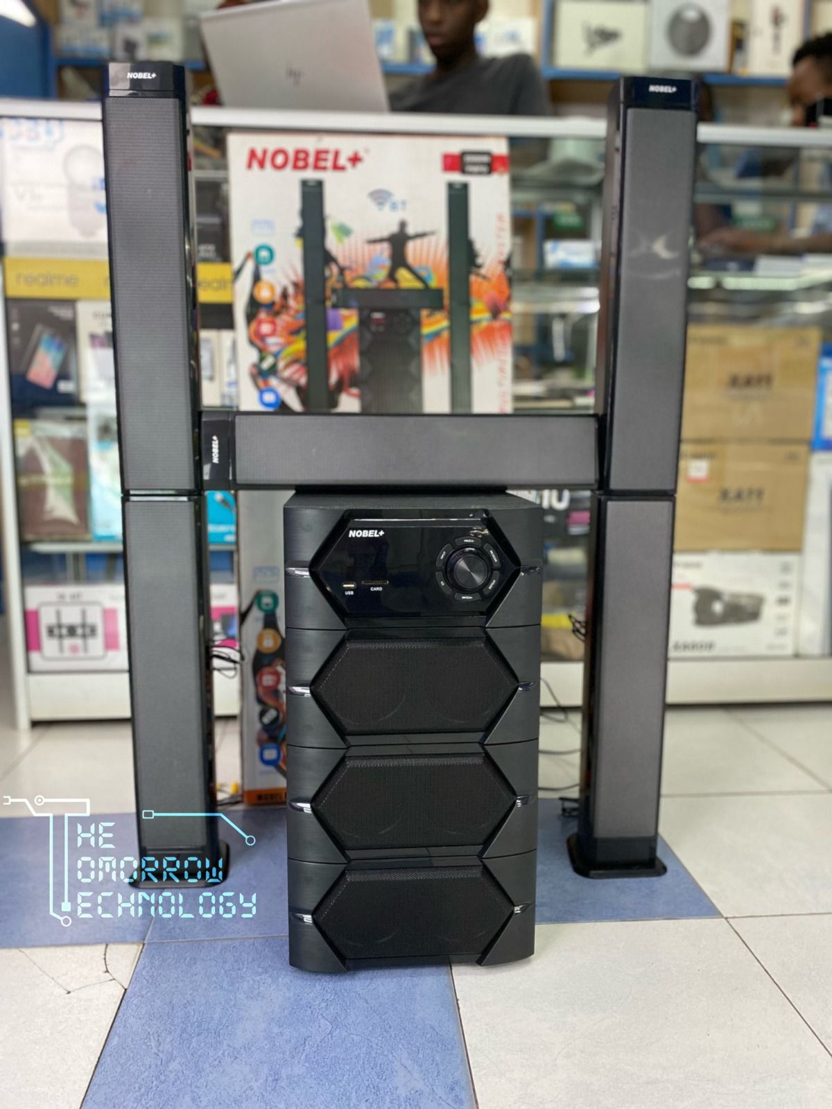 🎁 Nobel+ NB-2040 5.1 Channel Bluetooth Multimedia Home Theatre System 🔊 | 55000W PMPO ⚡ | Colourful RGB LED Lights ✨ | FM Radio 📻 | USB & SD Support ✅