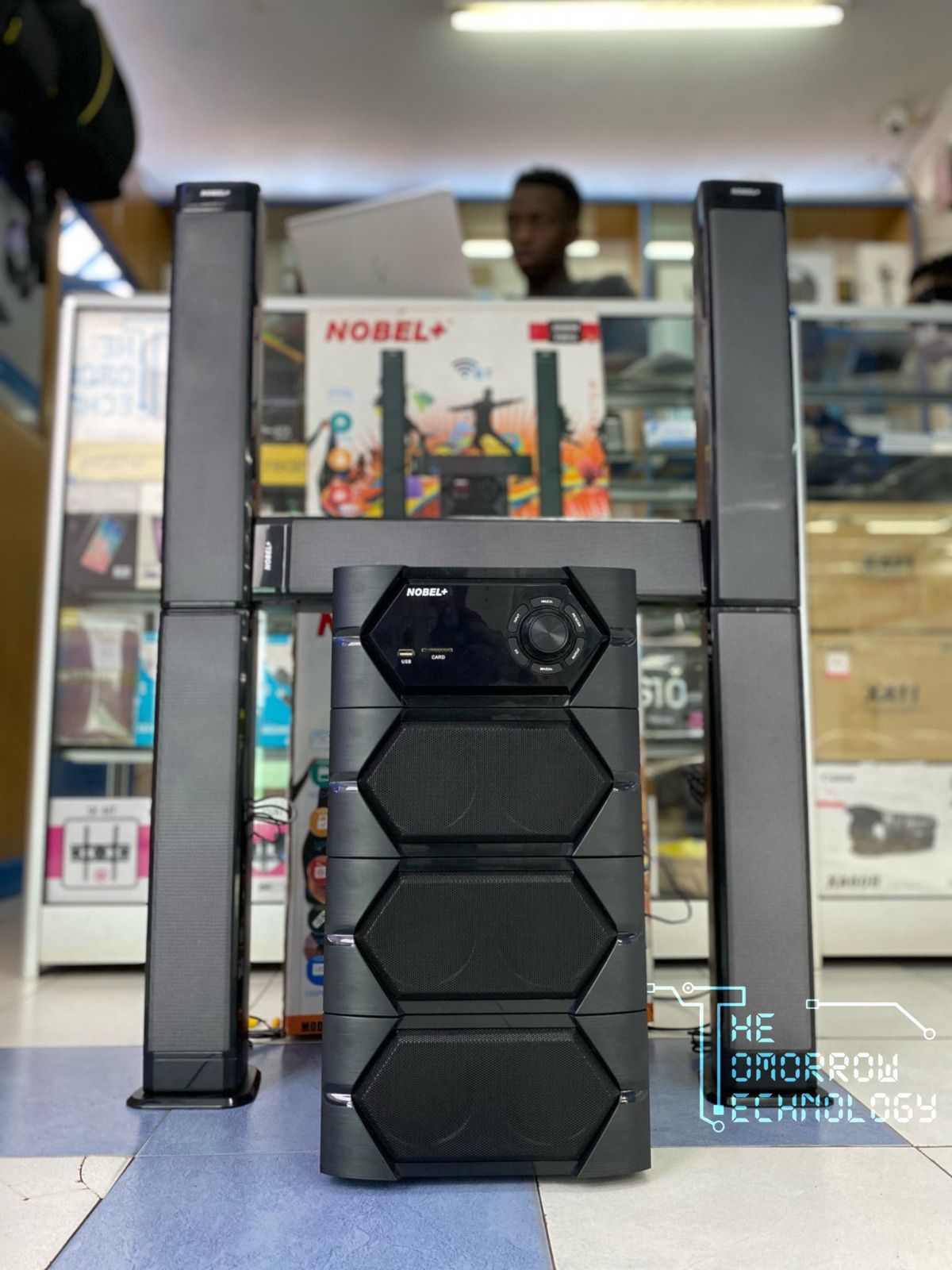 🎁 Nobel+ NB-2040 5.1 Channel Bluetooth Multimedia Home Theatre System 🔊 | 55000W PMPO ⚡ | Colourful RGB LED Lights ✨ | FM Radio 📻 | USB & SD Support ✅