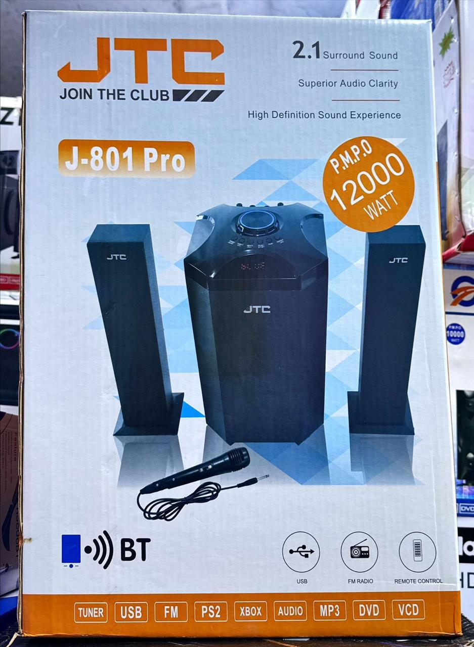🎉JTC J-801 Pro 2.1CH Multimedia Speaker - Your Ultimate Karaoke and Entertainment System! 🎤🎶✨Get ready for an explosion of sound! 💥 This JTC J-801 Pro 2.1 speaker system is an all-in-one entertain