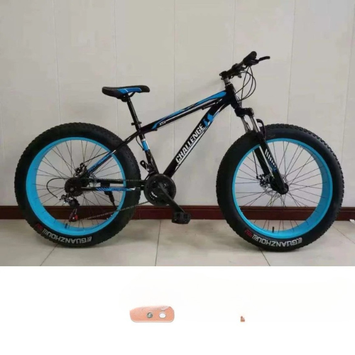 MTB Fat Tyre Mountain Bike  Heavy-Duty Steel Frame, 21-Speed Gears, Dual Suspension,  Knobby Fat Tires for Off‑Road & Urban Trails