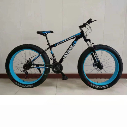 MTB Fat Tyre Mountain Bike  Heavy-Duty Steel Frame, 21-Speed Gears, Dual Suspension,  Knobby Fat Tires for Off‑Road & Urban Trails