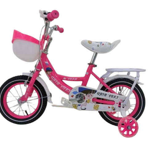 12‑inch Lady Bird Pink Single‑Speed Kids Bike – Training Wheels & Coaster Brake – Adjustable Seat & Handlebars – Ideal 2–4 Years Old Girls Bicycle