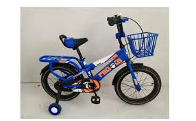 Premier 16‑inch Three‑Gun BMX Kids Bicycle – Steel Frame, Training Wheels, Front Basket & Mudguards – Adjustable Seat & Handlebars – Ideal for 4–7 Years Old
