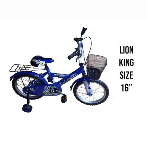 Lion King Size 16 Kids Bicycle – Vibrant Design, Dual Support Wheels, Heavy-Duty Frame, Ideal for Children 4-8 Years, Safety Enhanced, Comfortable Seat