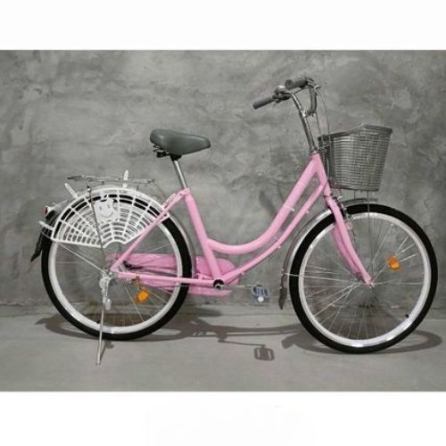Lady Bird 26-Inch Classic Cruiser Bicycle – Elegant Step-Through Frame, Dual Carrier Racks, Mudguards, Durable Design for Women & Girls