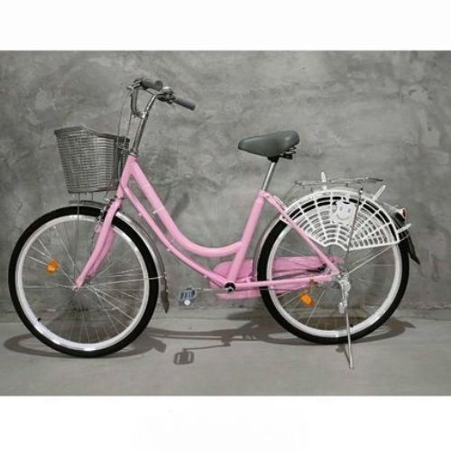 Lady Bird 26-Inch Classic Cruiser Bicycle – Elegant Step-Through Frame, Dual Carrier Racks, Mudguards, Durable Design for Women & Girls