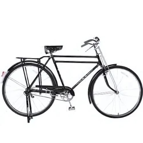 Traditional Black Mamba Raja/Royal Bicycle  28-Inch Heavy-Duty Steel Road Bike with Rear Carrier, Durable Frame & Retro Pedal Brake  Classic Commuter