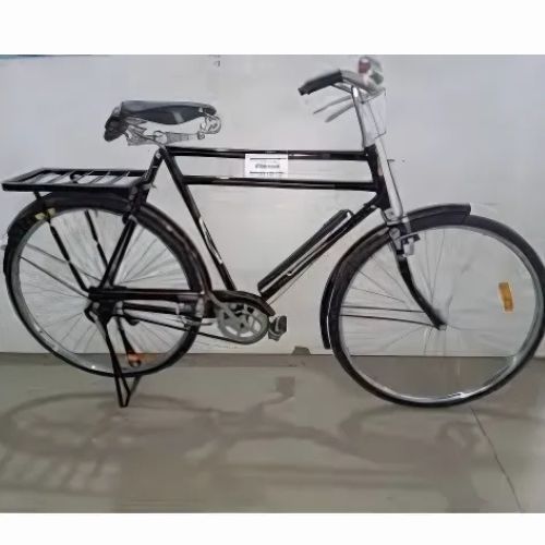 Traditional Black Mamba Raja/Royal Bicycle  28-Inch Heavy-Duty Steel Road Bike with Rear Carrier, Durable Frame & Retro Pedal Brake  Classic Commuter