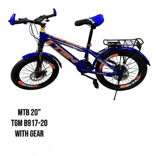 Flanger G111 MTB 20-Inch Mountain Bike with Gears  Front Suspension, Dual Disc Brakes, Rugged Frame & All-Terrain Tires Perfect for Kids & Teens.