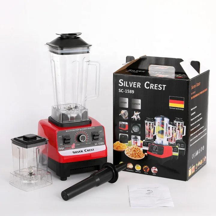 Silver Crest Blender 2L, 4500W Powerful Juice & Smoothie Maker, Ice Crusher, 15-Speed Juicer Mixer – Best for Kitchen, Commercial & Home Blending .