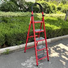 5-Step \ 6-Step Heavy Duty Metal Ladder – Non-Slip Safety Steps, Foldable Lightweight Steel Ladder for Home, Kitchen, Office, Warehouse & Outdoor Use – Easy Storage, Portable, Sturdy .