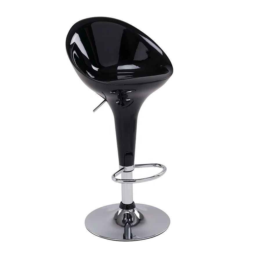 Modern High Gloss ABS Plastic Bar Stool – Durable, Easy-Clean, Lightweight Contemporary Stool for Kitchen Island, Dining, Bar, Café & Restaurant Seating