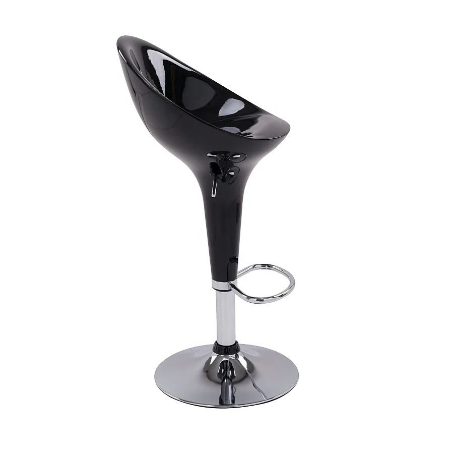 Modern High Gloss ABS Plastic Bar Stool – Durable, Easy-Clean, Lightweight Contemporary Stool for Kitchen Island, Dining, Bar, Café & Restaurant Seating