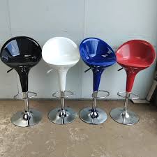 Modern High Gloss ABS Plastic Bar Stool – Durable, Easy-Clean, Lightweight Contemporary Stool for Kitchen Island, Dining, Bar, Café & Restaurant Seating