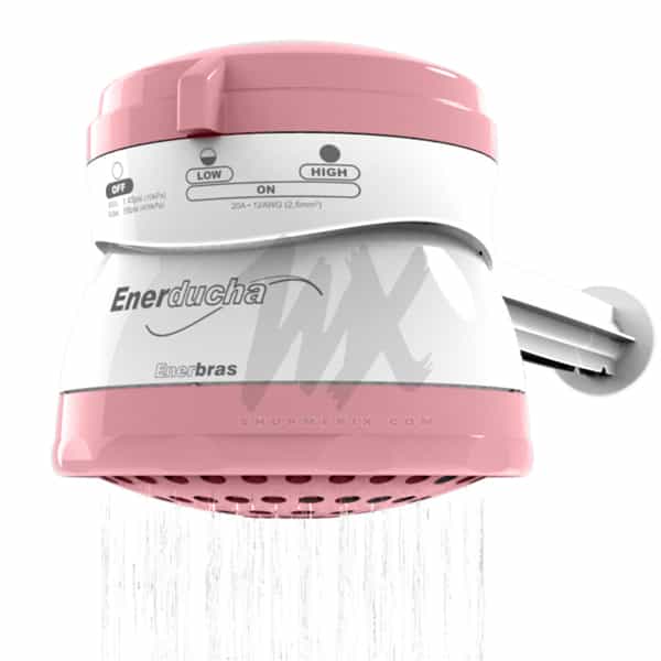 Enerbras Enerducha Shower Head.It works with mildy SALTY, BOREHOLE and NORMAL water. Enerbras is a quality brand and all products are made in Brazil.
