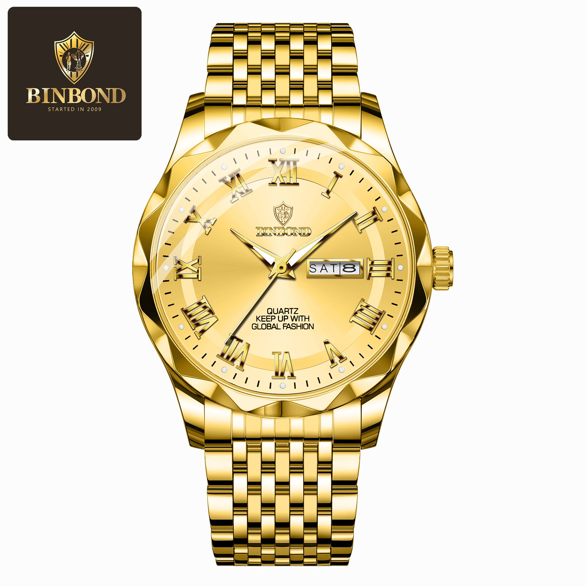 Wholesale Binbang Men's Luxury Chronograph - Viral TikTok Day-Date Waterproof Business Watch