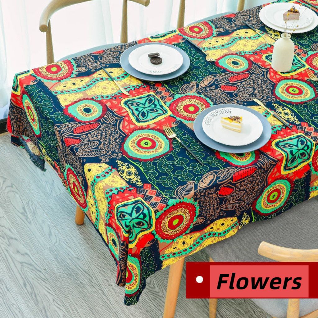 French Nanyang style floral tablecloth tassel decorative table cloth for home dining, waterproof coffee table, TV cabinet cover towel