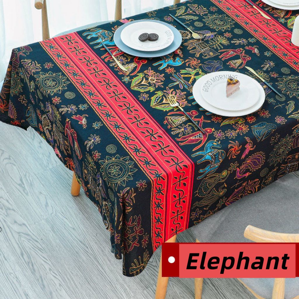 French Nanyang style floral tablecloth tassel decorative table cloth for home dining, waterproof coffee table, TV cabinet cover towel