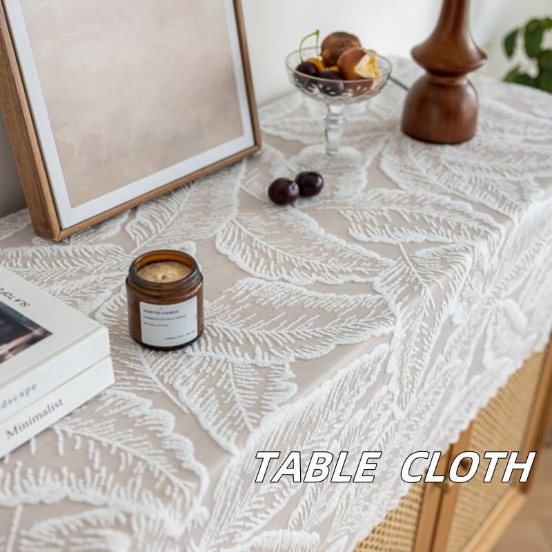 Universal Dust-proof Lace Tablecloth Furniture Cabinet Cover Cloth Decorative Tablecloth Soft Skin Friendly French Retro High-end Vertical Three-dimensional Pattern