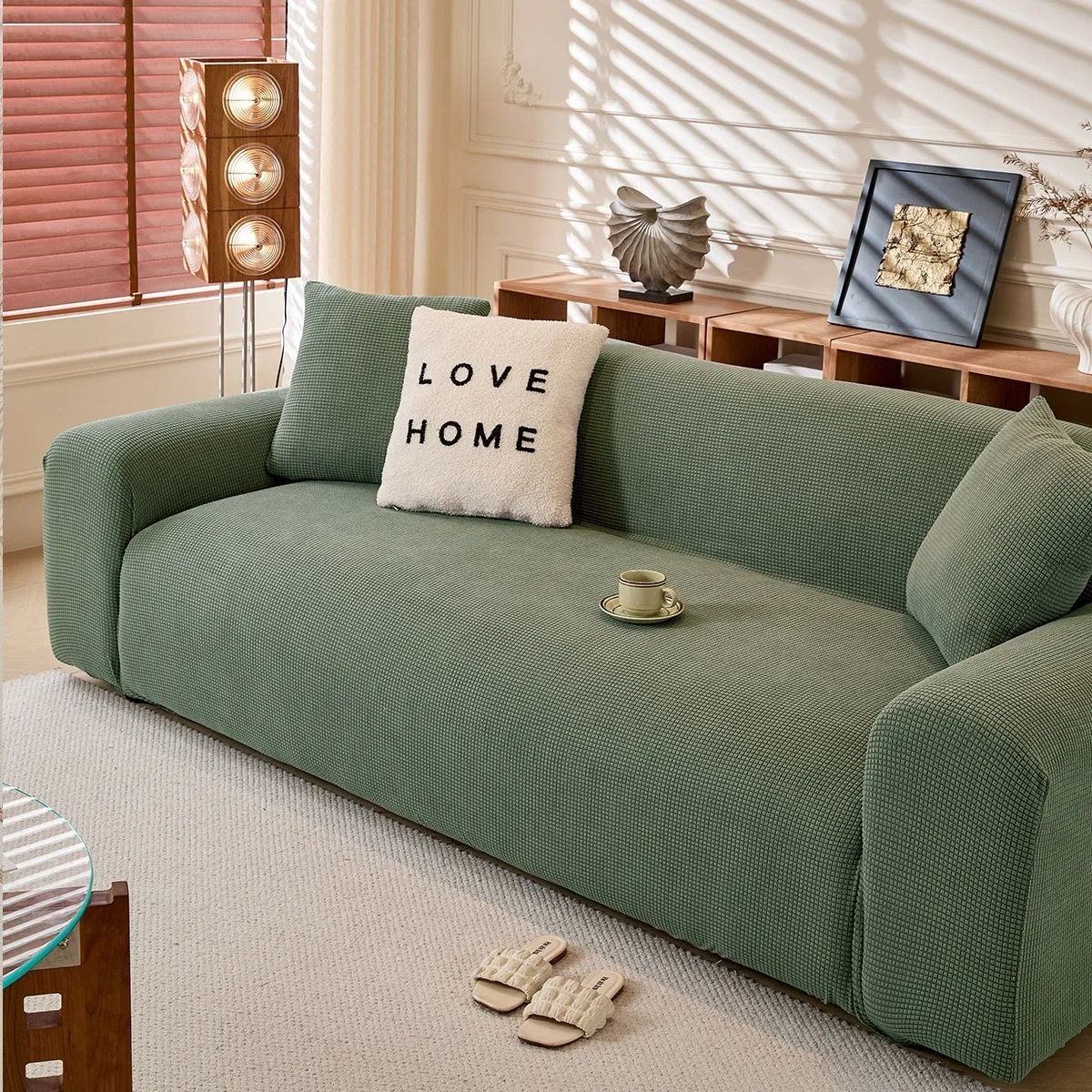 Sofa Cover Soft and Stretchy for Kids Furniture Protection Sofa Cover Single Double Triple Seater 1 Seater/2 Seater/3 Seater Polyester Spandex Fabric