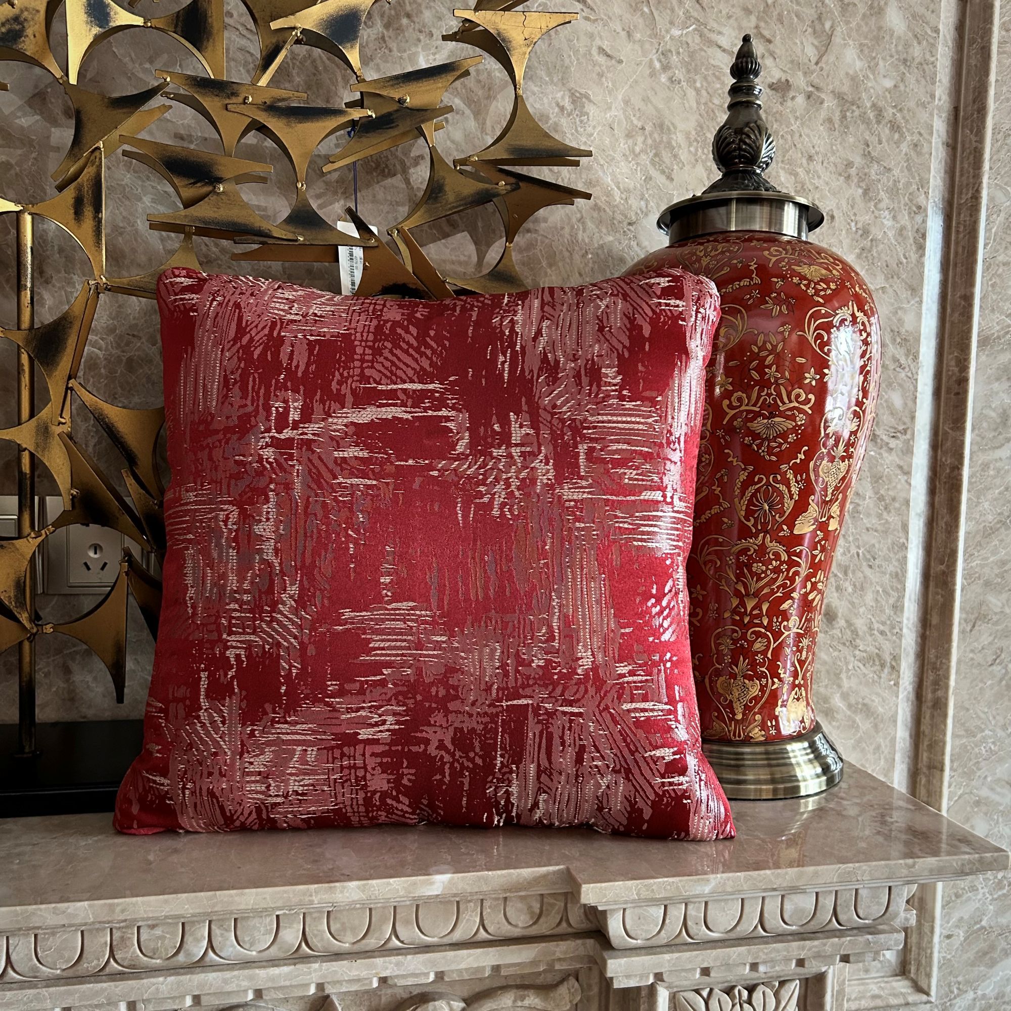 New Style Geometric Throw Pillow Cover Case Luxury Jacquard Square Cushion Covers High Quality 1 Piece 16*16in / 18*18in