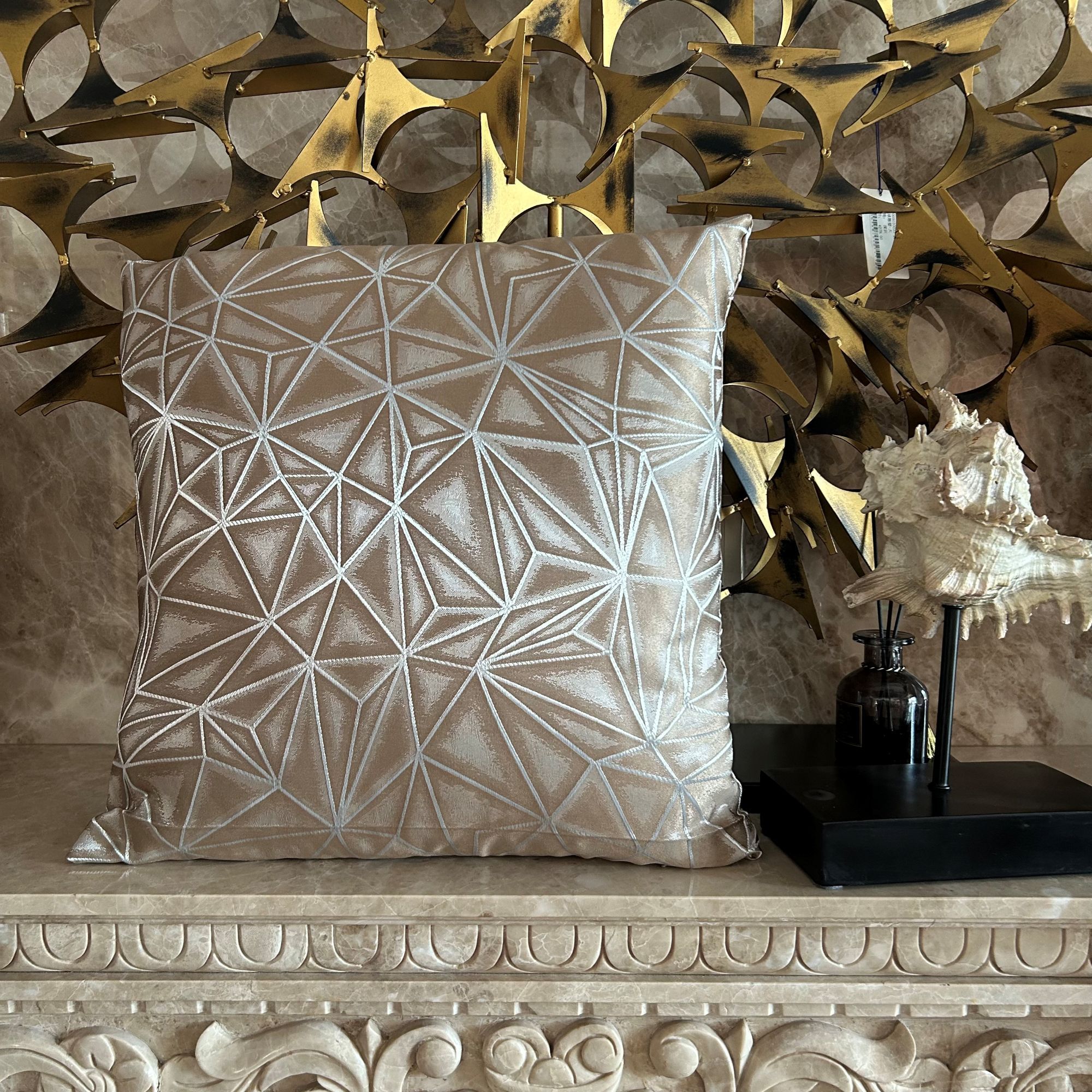 New Style Geometric Throw Pillow Cover Case Luxury Jacquard Square Cushion Covers High Quality 1 Piece 16*16in / 18*18in