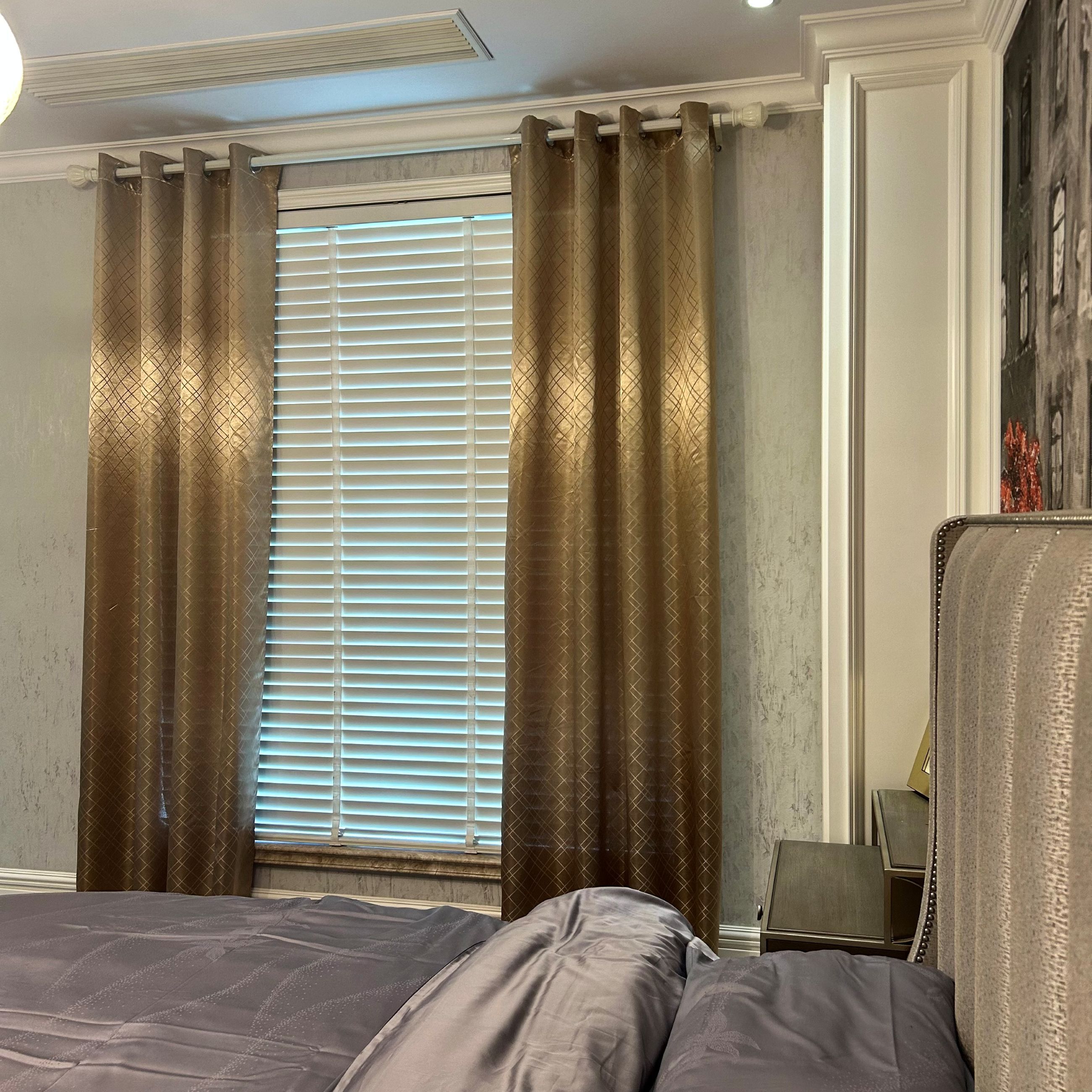 1 Piece Insulated Curtains Checkered, Protect Privacy Easy to Clean Improve Life Quality Living Room Curtain 1 Piece Thermal Insulation and Mosquito Prevention for Bedrooms Living Rooms