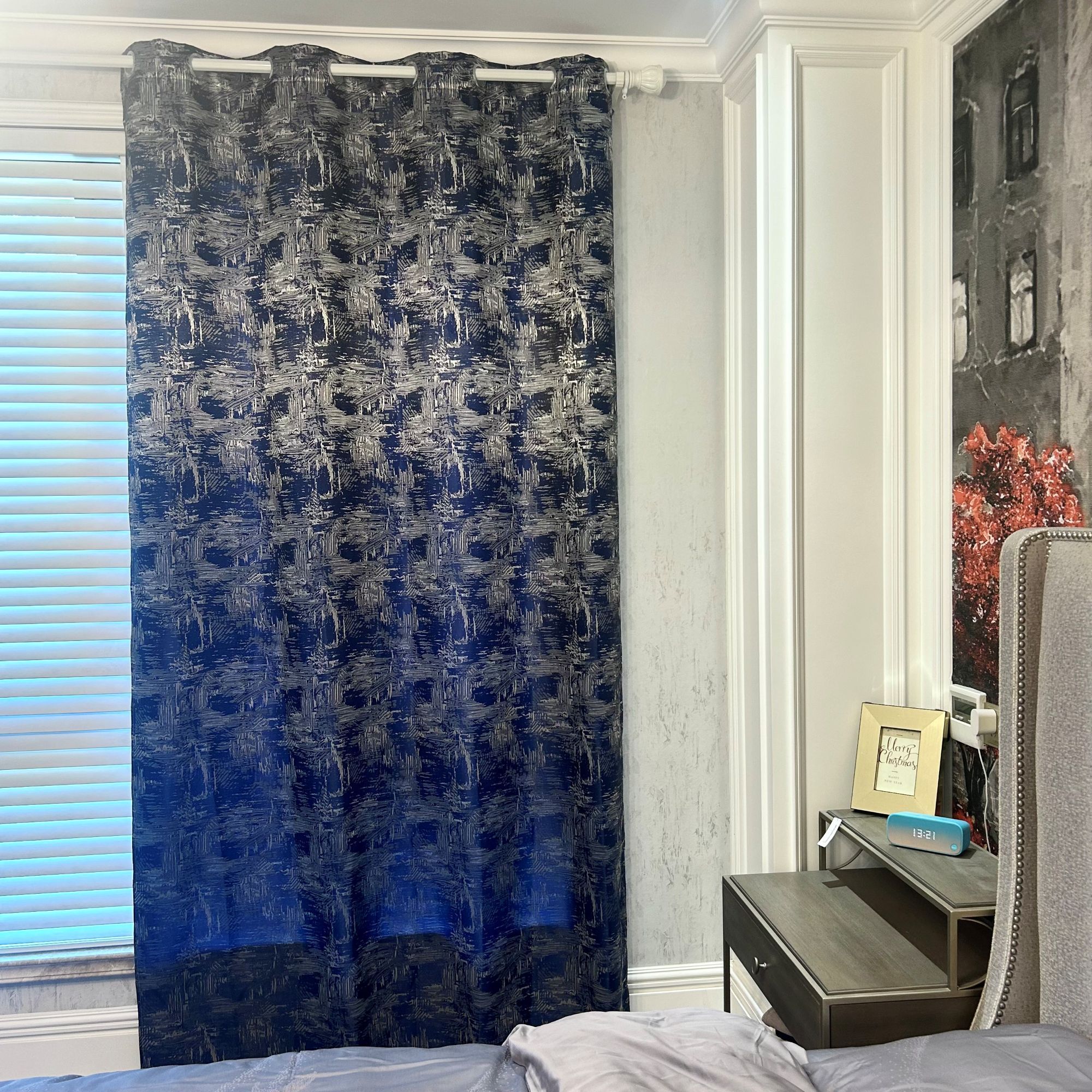 New High Luxury Blackout Geometric Curtains Sunscreen ＆Heat Insulation ＆Mosquito Prevention for Bedrooms and Living Rooms