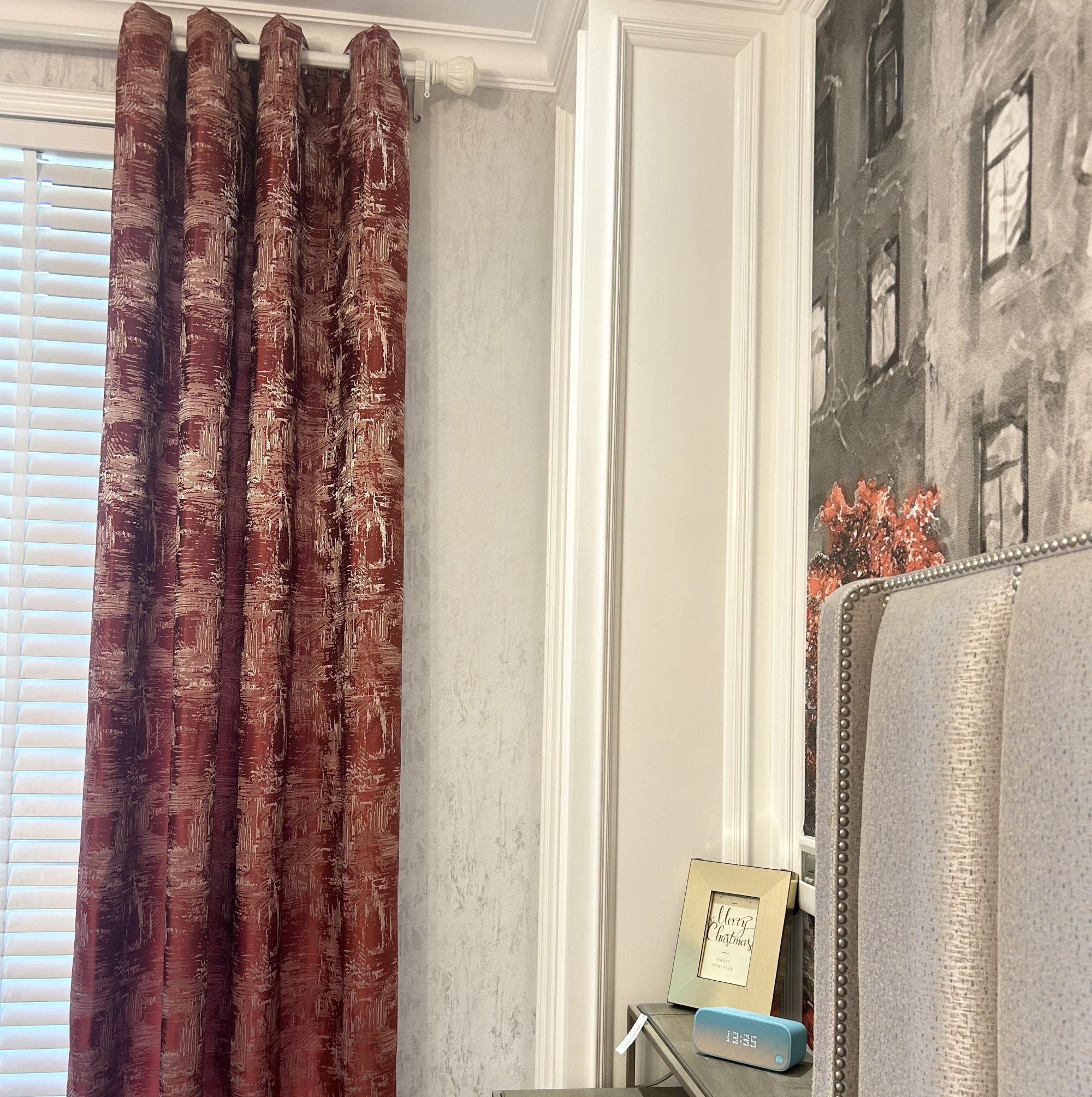 New High Luxury Blackout Geometric Curtains Sunscreen ＆Heat Insulation ＆Mosquito Prevention for Bedrooms and Living Rooms