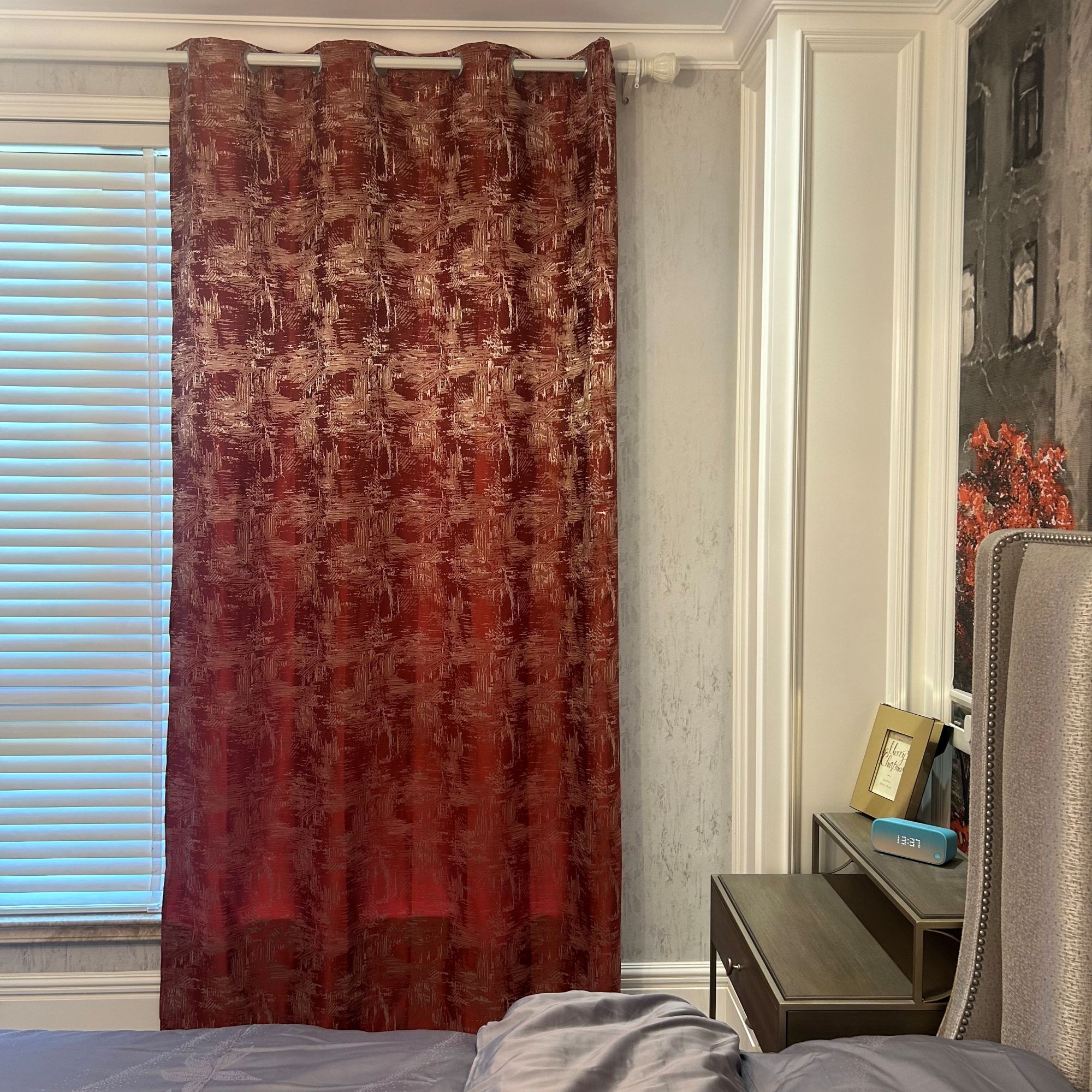 New High Luxury Blackout Geometric Curtains Sunscreen ＆Heat Insulation ＆Mosquito Prevention for Bedrooms and Living Rooms