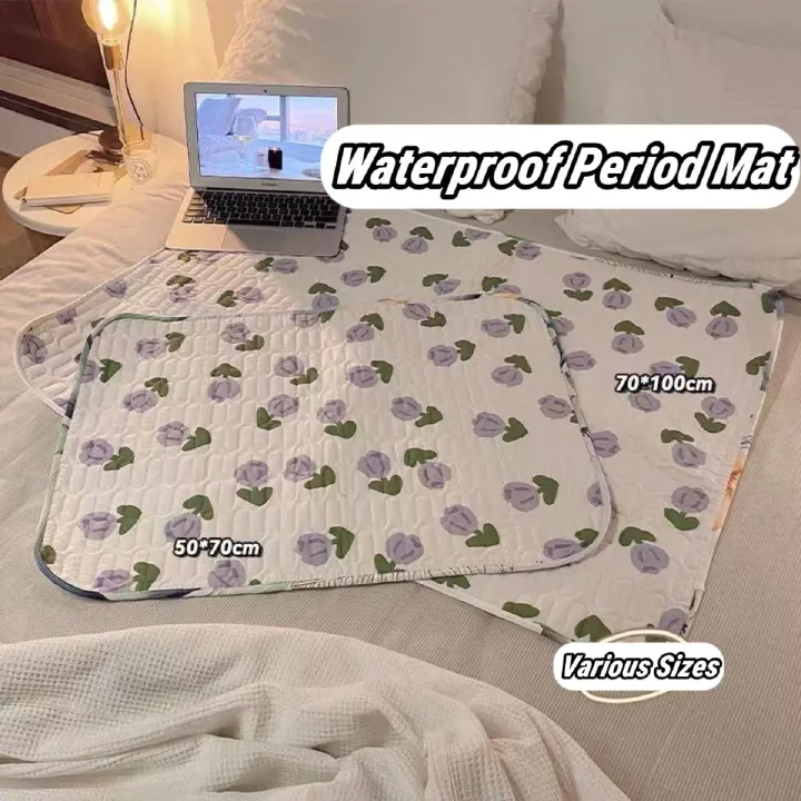 Period-Proof Bed Mat Bed Sofa Cover Reusable Leak-Proof Underpad Overnight Menstrual Protection Waterproof Pad Prevents Period Stains on Bedsheets Easy to Clean Kuhifadhi kitanda kutoka damu ya hedhi