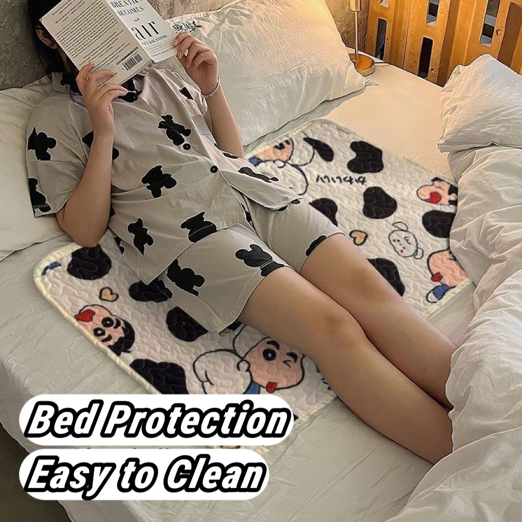 Period-Proof Bed Mat Bed Sofa Cover Reusable Leak-Proof Underpad Overnight Menstrual Protection Waterproof Pad Prevents Period Stains on Bedsheets Easy to Clean Kuhifadhi kitanda kutoka damu ya hedhi