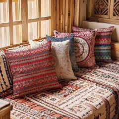 Ethnic style classical hotel coffee shop pillow cover Pillow case，CASES ONLY,Tropical Geometry Pillow Case Home Decor Sofa Living Room Throw Pillow Cover,,