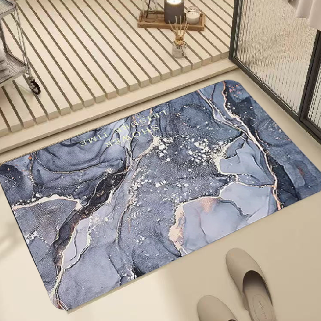 Soft Door Mat Diatom Mud Bath Rugs Bathroom Absorbent Non-Slip Quick-Drying Carpet