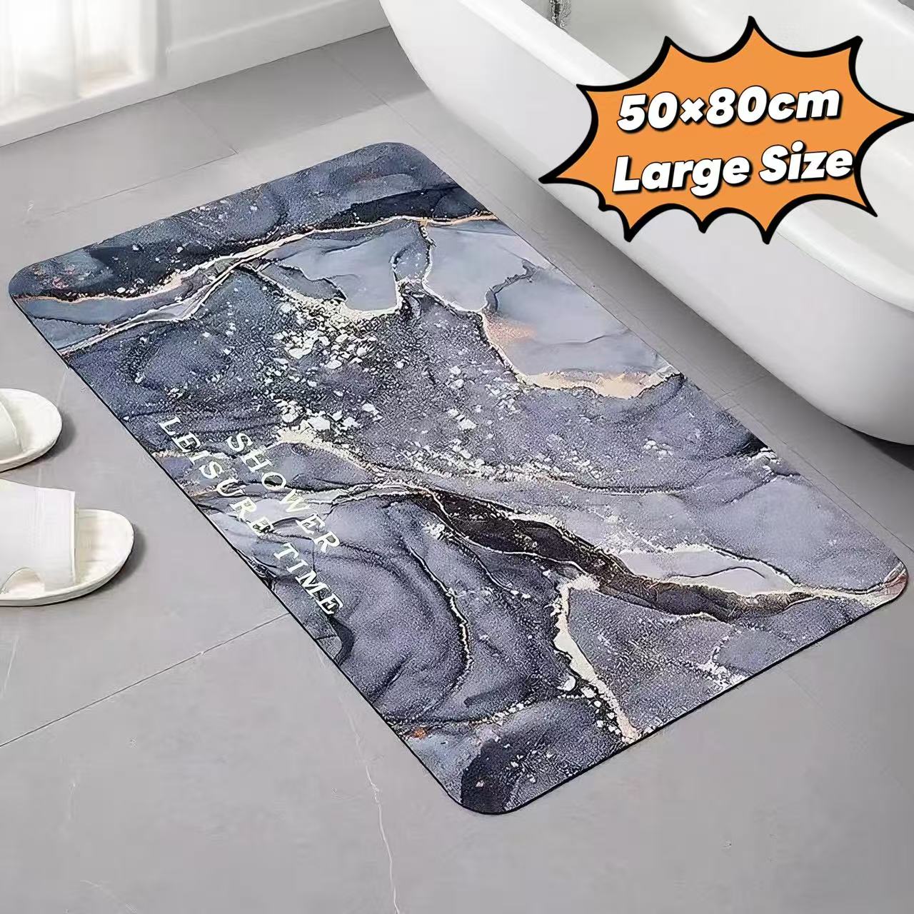 Soft Door Mat Diatom Mud Bath Rugs Bathroom Absorbent Non-Slip Quick-Drying Carpet