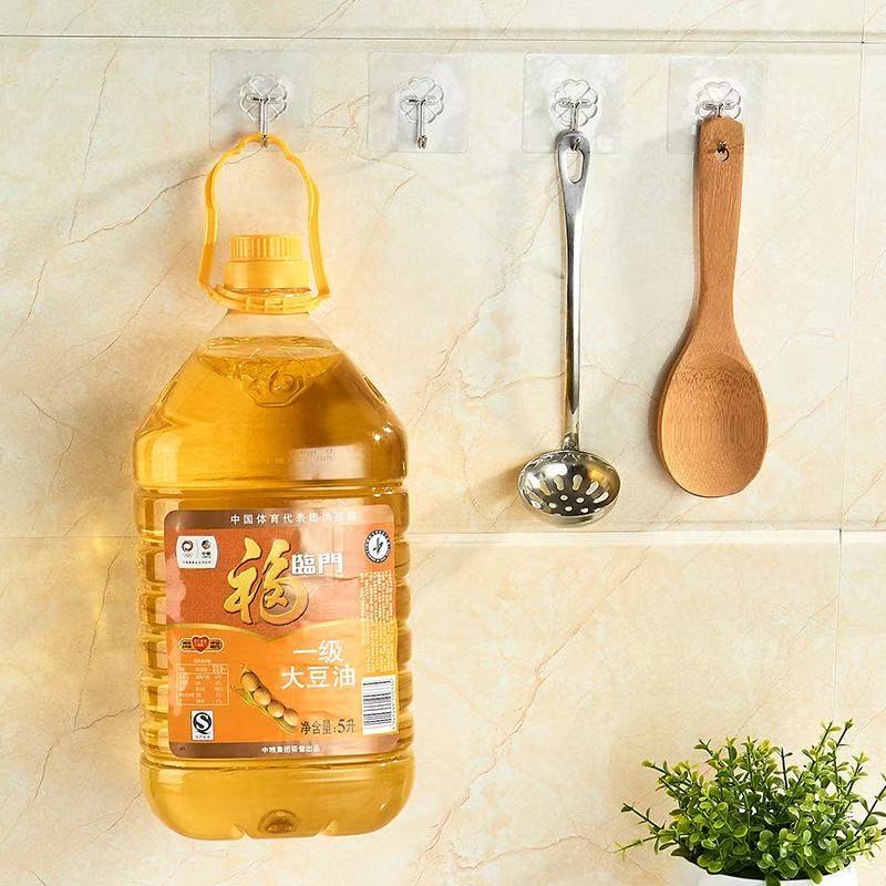 10Pcs Transparent Hooks Strong Self Adhesive Wall Hangers Suction Heavy Load Rack Punch-free Waterproof Kitchen Bathroom Hook